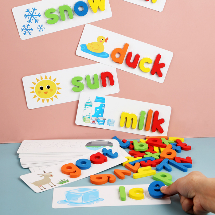 SpellMasters - Engaging Kids Spelling Game with Wooden Letters