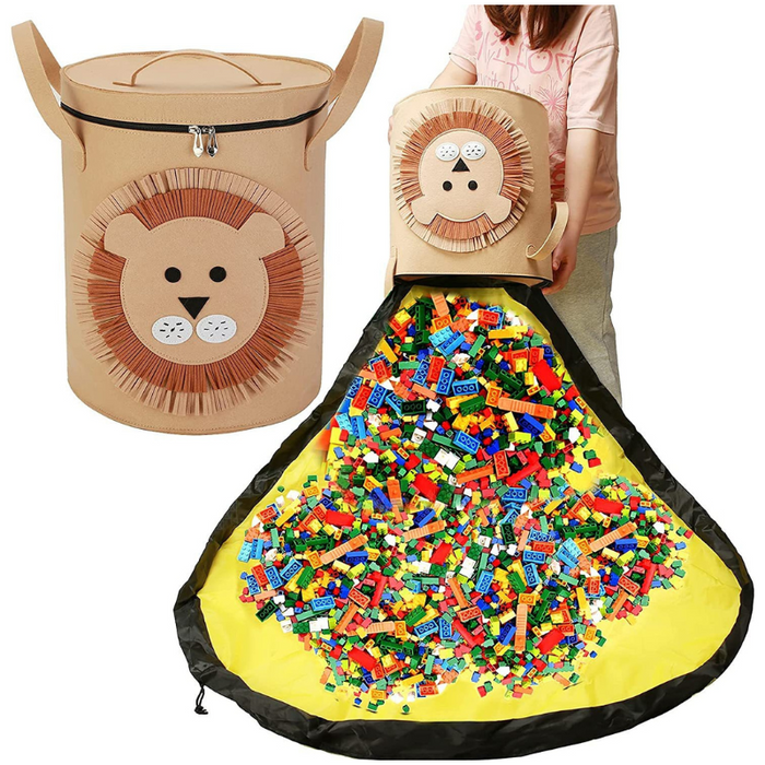 KiddoBucket - Toy Storage Basket with Play Mat