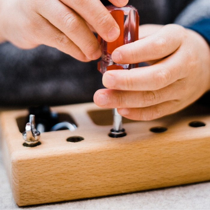 ScrewSkool - Montessori Fun Screw & Play Board for Kids